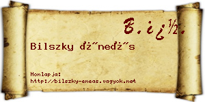Bilszky Éneás névjegykártya
